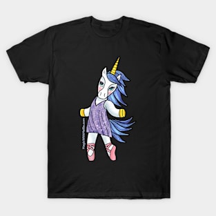 Blue + Purple Dancer Unicorn - Original Illustration T-Shirt